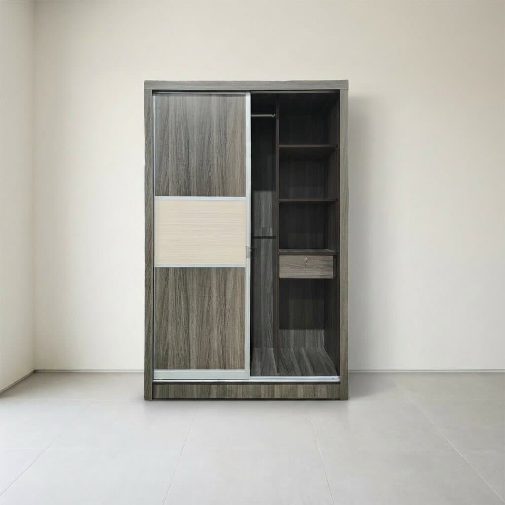 Sliding Door Wardrobe (Space-Saving)