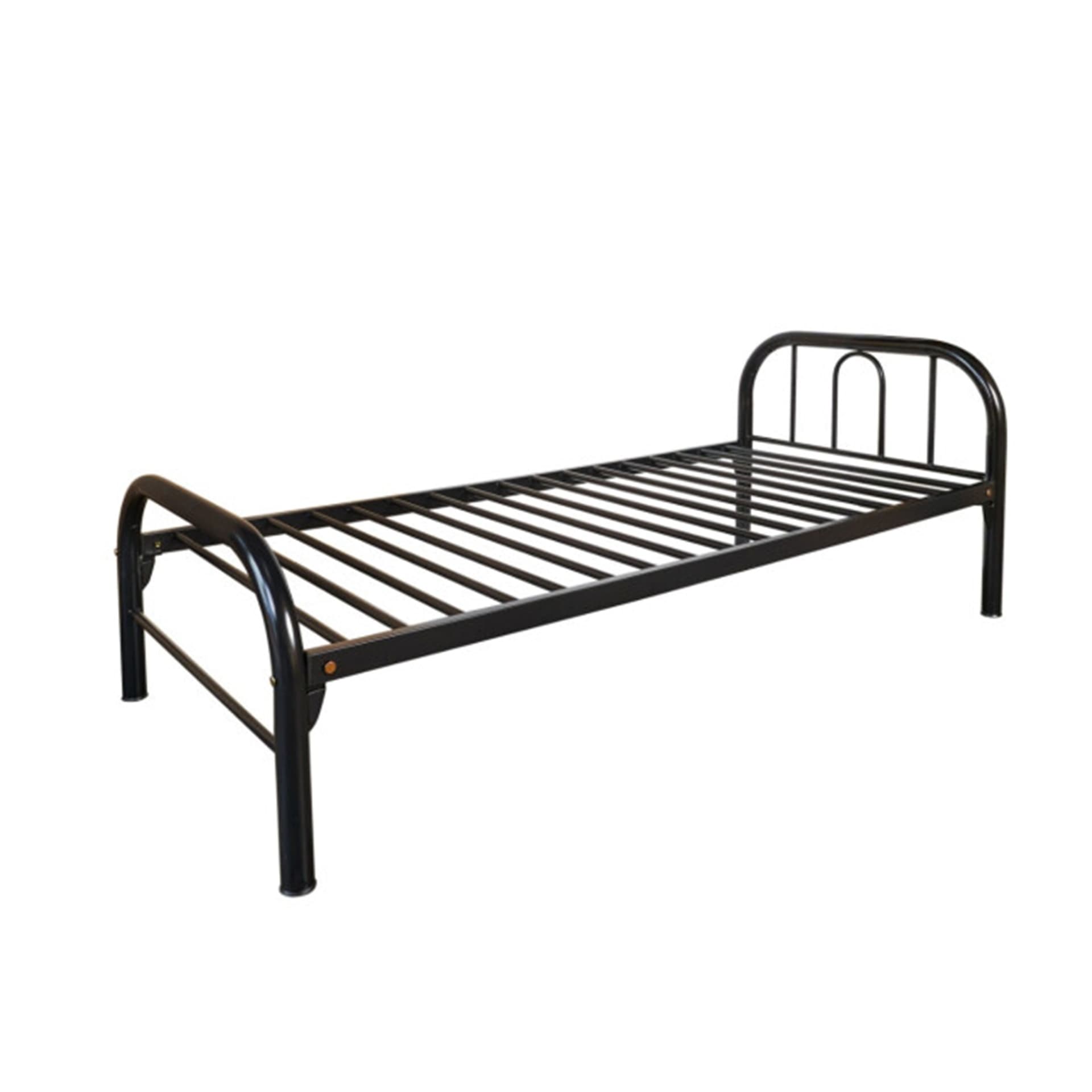Single Metal bed  (Black / White)