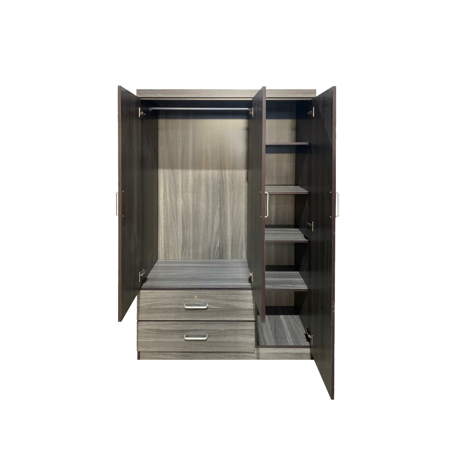 3 Door Wardrobe With Removable Shelves