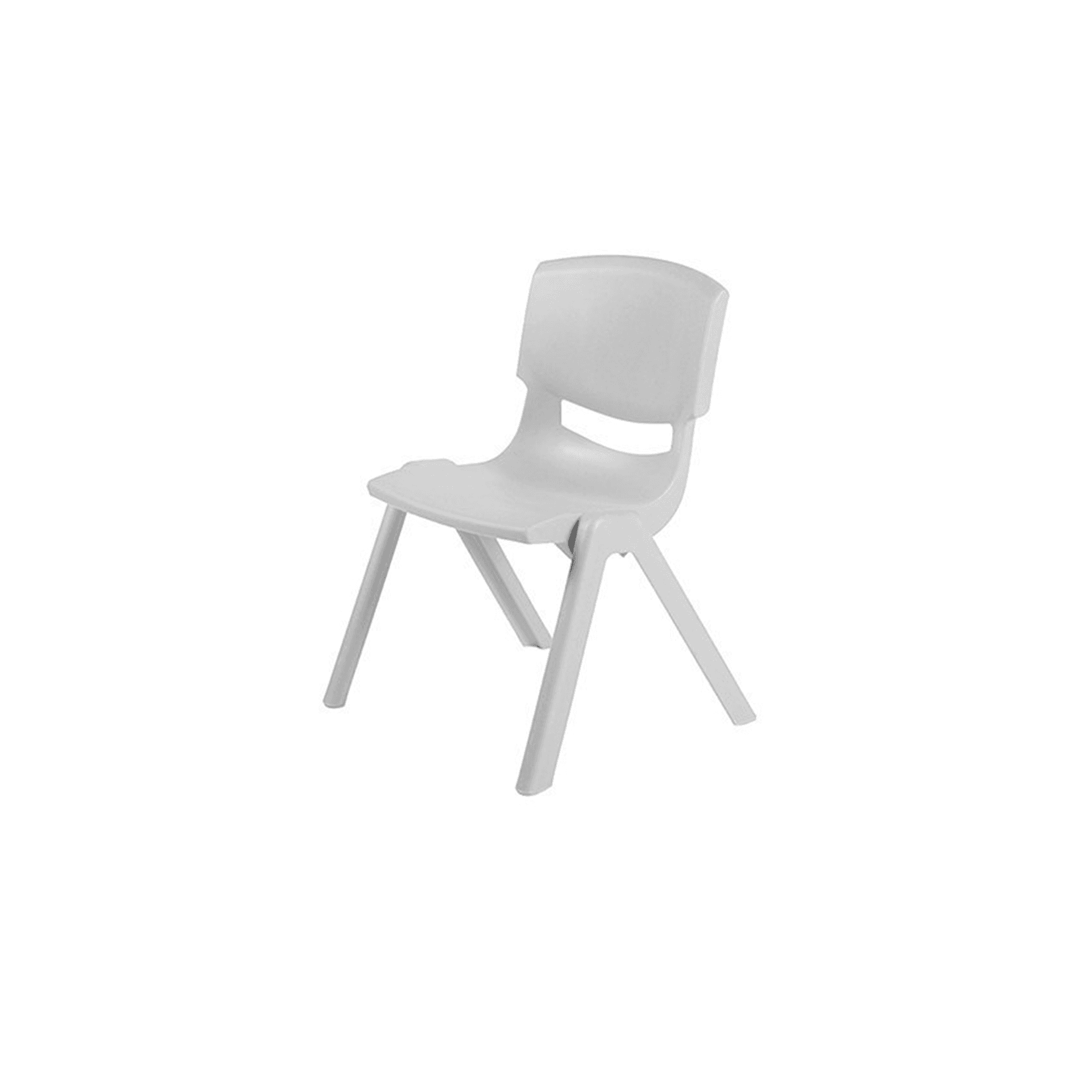 Stackable Plastic Kids Learning / Kindergarten Chair (Grey)